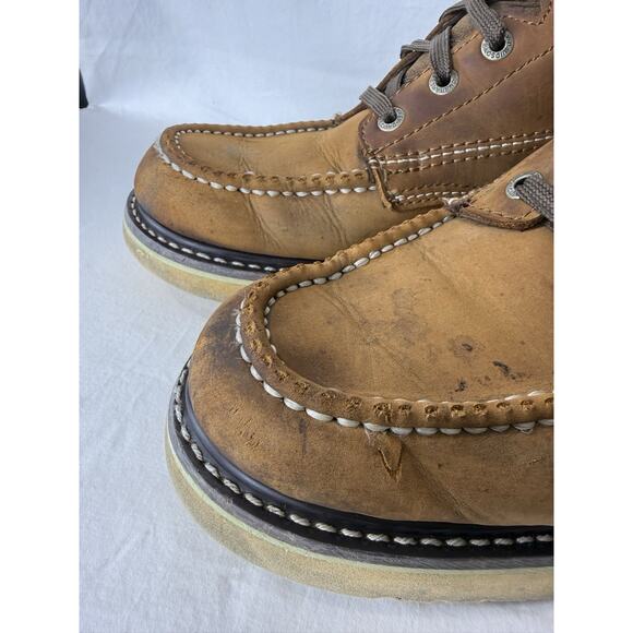 Harley-Davidson Men’s Brown Leather Motorcycle Boots Lace-Up Size 8.5M D93136 - Picture 6 of 13